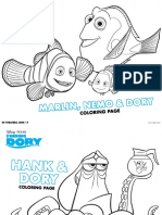 Disney Family - Finding Dory Coloring Pages PDF