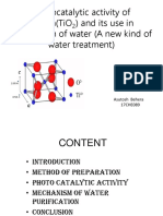 Photocatalytic Activity of Titania (Tio) and Its Use in Purification of Water (A New Kind of Water Treatment)