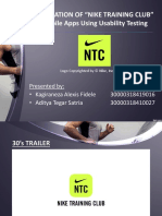 Usability Testing of Nike Training Club Apps