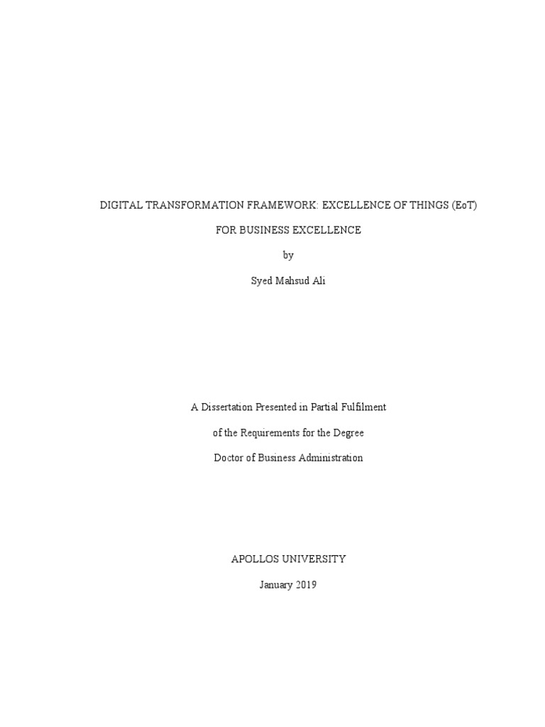 dissertation digital transformation