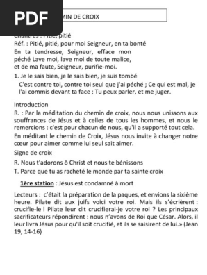 Chemin De Croix Copie Pdf Jesus Priere