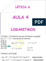 Matemática PPT - Aula 04 - Logaritmos