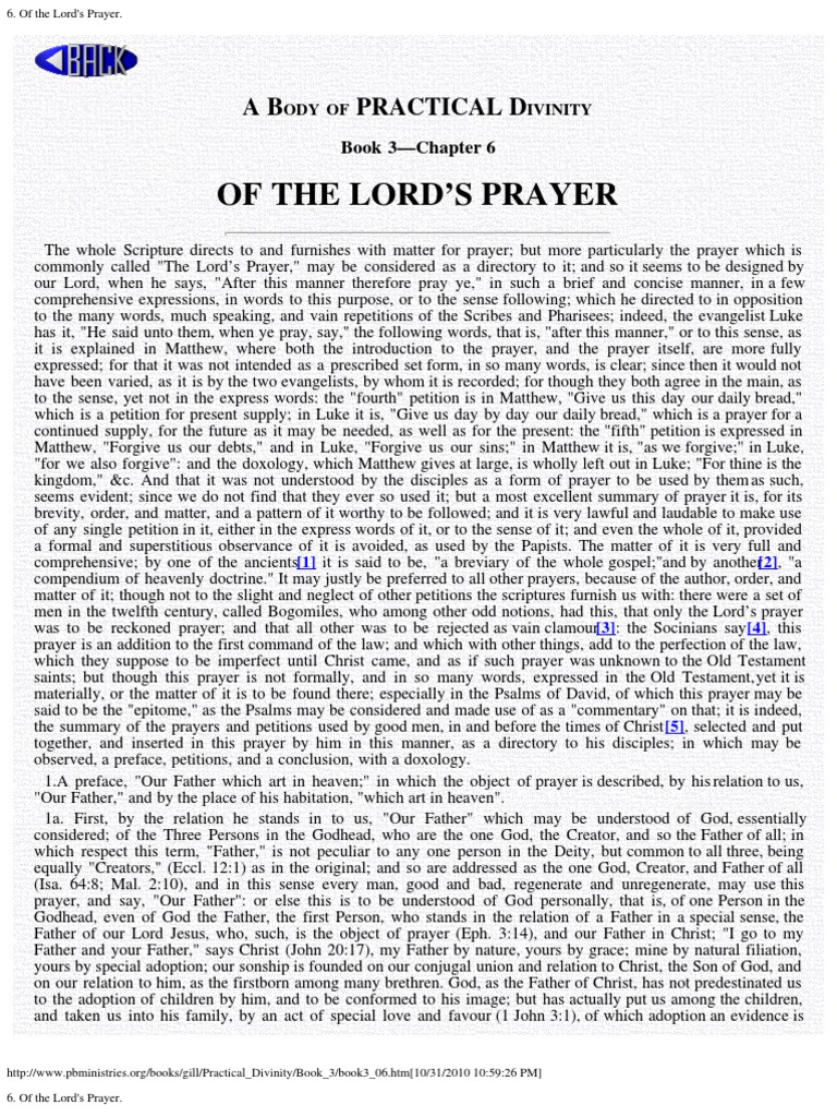 of The Lord's Prayer. | PDF | Lord's Prayer | God The Father