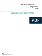 Ejemplo de Acta de Constitucion de Proyecto