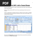 MS Excel 2007: Add A Named Range