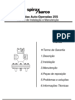 Instalação e manutenção de válvulas auto-operadas 25S