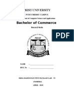 Bachelor of Commerce: Prist University