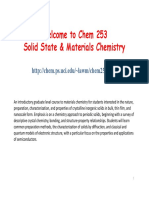 Welcome To Chem 253 Welcome To Chem 253 Solid State & Materials Chemistry