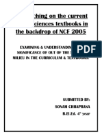 Researching On The Current Social Sciences Textbooks in The Backdrop of NCF 2005