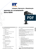 Manual de Montagem, Operação e Manutenção. Aparelho de Levantamento. Série B200