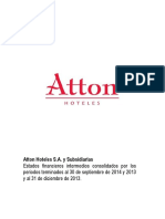 Atton Hoteles y Subsidiarias - Estado Financieros 2014-09