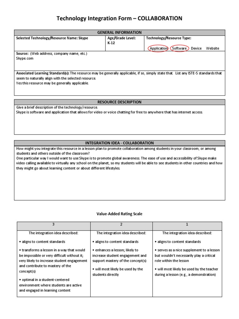 Skype Integration for K-12 Collaboration | PDF | Teaching | Cognition