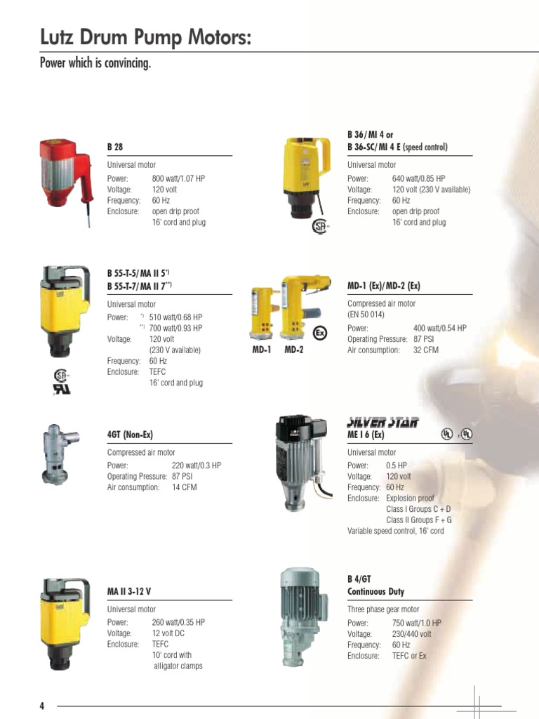Industrial Motor Specifications | PDF | Volt | Voltage