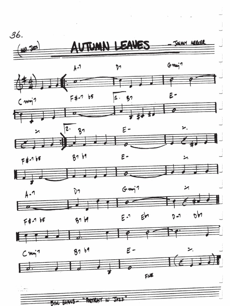 Autumn Leaves Real Book | PDF