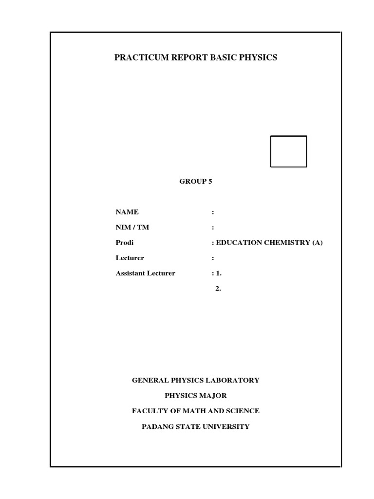Practicum Report: Basic Physics Lab | PDF
