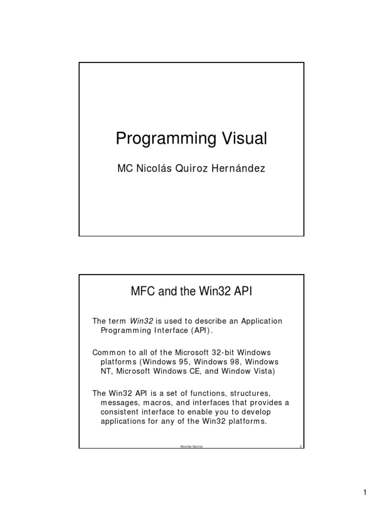 MFC Windows Application Development Guide | PDF | Application ...