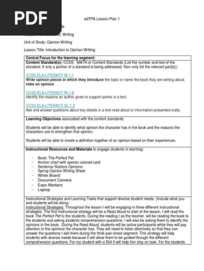 edtpa lesson plan 1-4