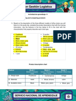 Actividad de Aprendizaje 11 Evidencia 2: Describing and Comparing Products