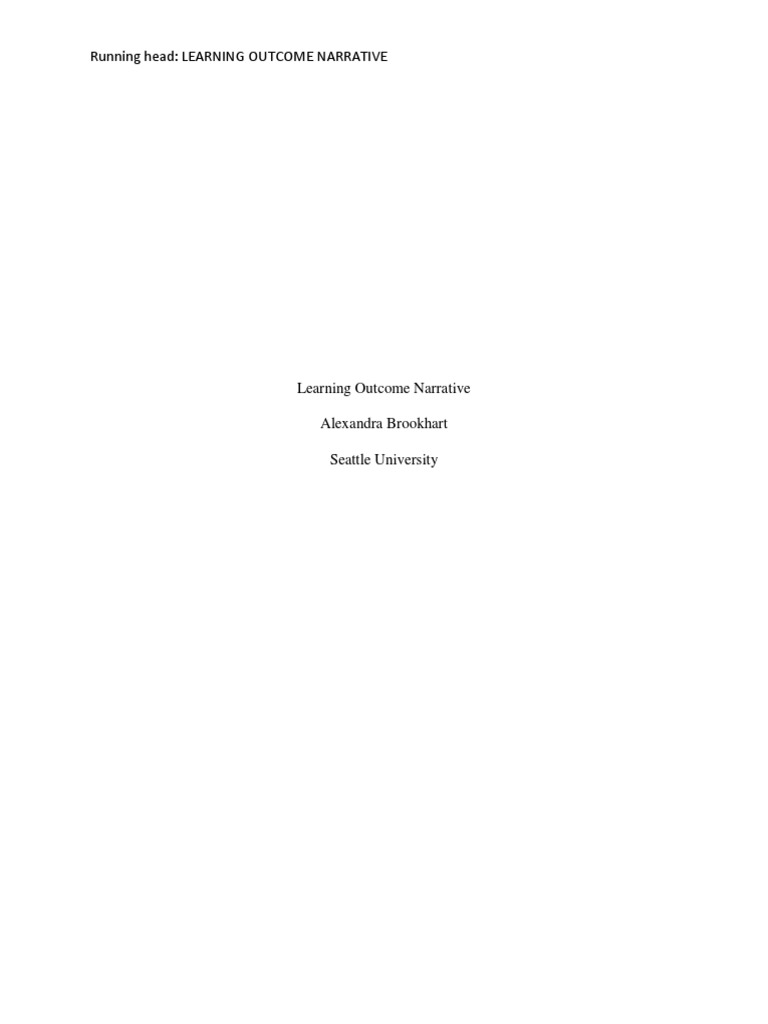 Final Learning Outcome Narrative Portfolio | PDF | Leadership ...
