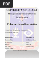Python Exercise Assignment