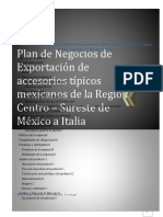plan de negocios de exportacion de accesarios tipicos mexicanos de la region centro-sur