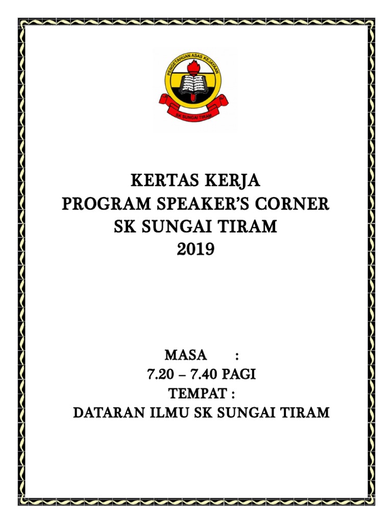 Kertas Kerja Speaker's Corner 2019 PDF