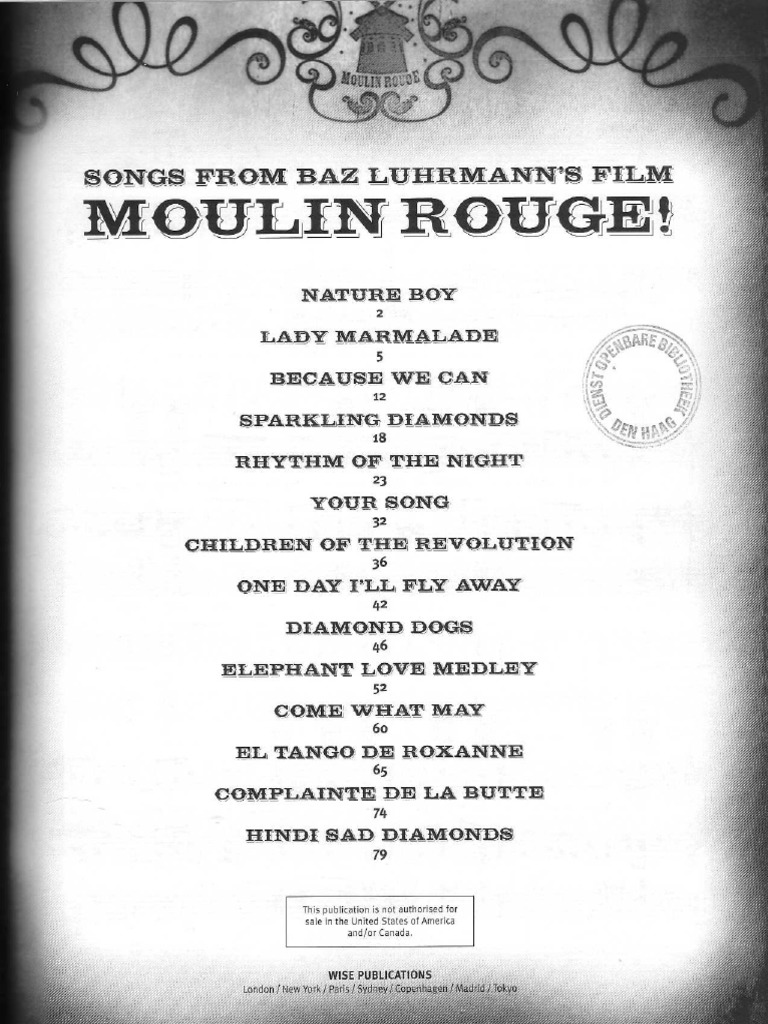 Moulin Rouge Book PDF | PDF