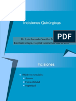 Tipos de incisiones quirúrgicas y sus objetivos