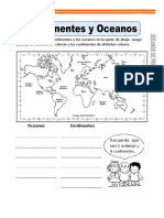 Ficha de Continentes y Oceanos