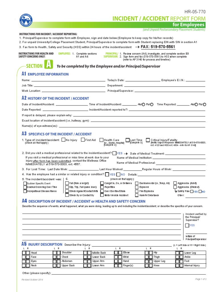 Employee Vehicle Accident | PDF | Traffic Collision | Health Professional