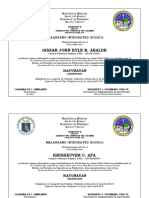 DepEd Sample Template For Grade 10 Certificate of Completion EOSY SY 2018-2019