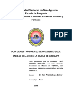 Plan de Gestión para El Mejoramiento de La Calidad Del Aire en La Ciudad de Arequipa PDF