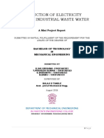 Production of Electricity Through Industrial Waste Water 2