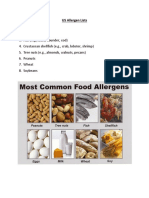 Allergen Lists