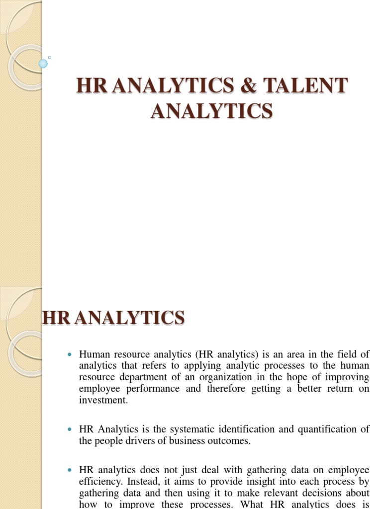 HR Analytics and Talent Analytics | PDF | Analytics | Human Resources