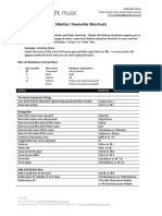 Midnight Music Sibelius Shortcuts List