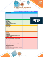 Matriz de Criterios de Segmentación