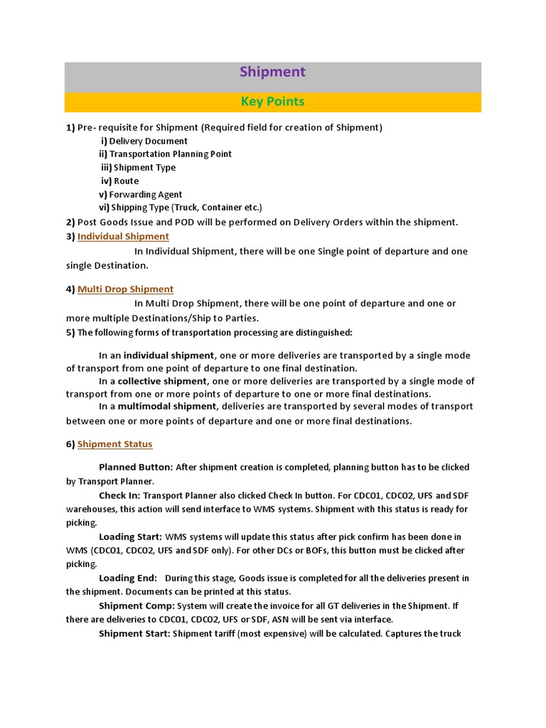Shipment and Shipment Cost | PDF | Pricing | Logistics