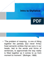 Intro to Phonetic Stylistics