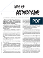 Aspartame - The Dangers Of