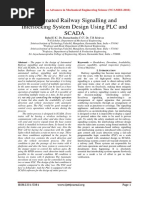 Automated Railway Signalling and Interlocking System Design Using PLC and Scada