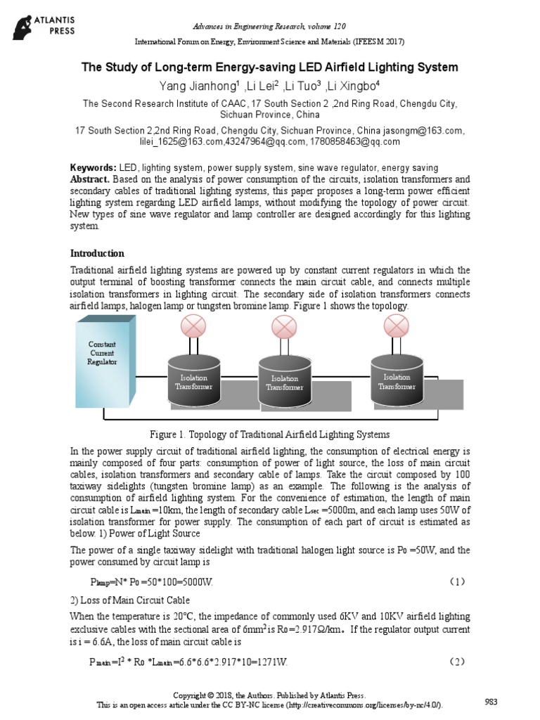 The Study of Long-Term Energy-Saving LED Airfield Lighting System | PDF ...