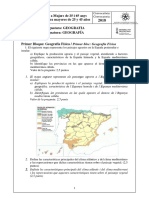 Examen Geografía 2018