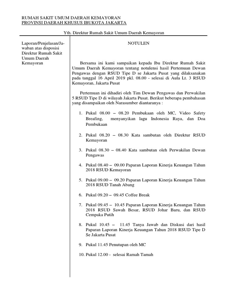 Notulensi Rapat 1 1