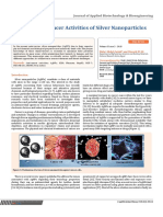 On The Anti-Cancer Activities of Silver Nanoparticles: Journal of Applied Biotechnology & Bioengineering