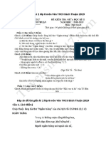 Đề thi giữa kì 2 lớp 8 môn Văn THCS Bách Thuận 2019 PDF