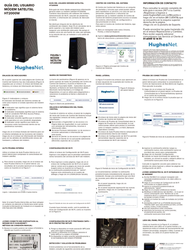 Guia de Usuario Modem Satelital HT2000W (1) | Contraseña | Wifi
