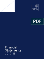 University of Oxford, Financial Statements 2017-2018 PDF