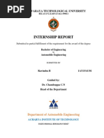 Internship Report: Visvesvaraya Technological University