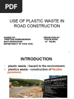 Use of Plastic Waste in Road Construction